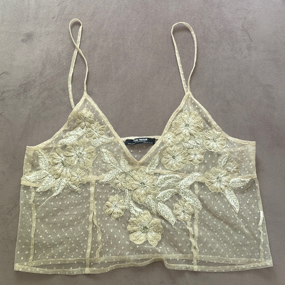 Zara lace crop top